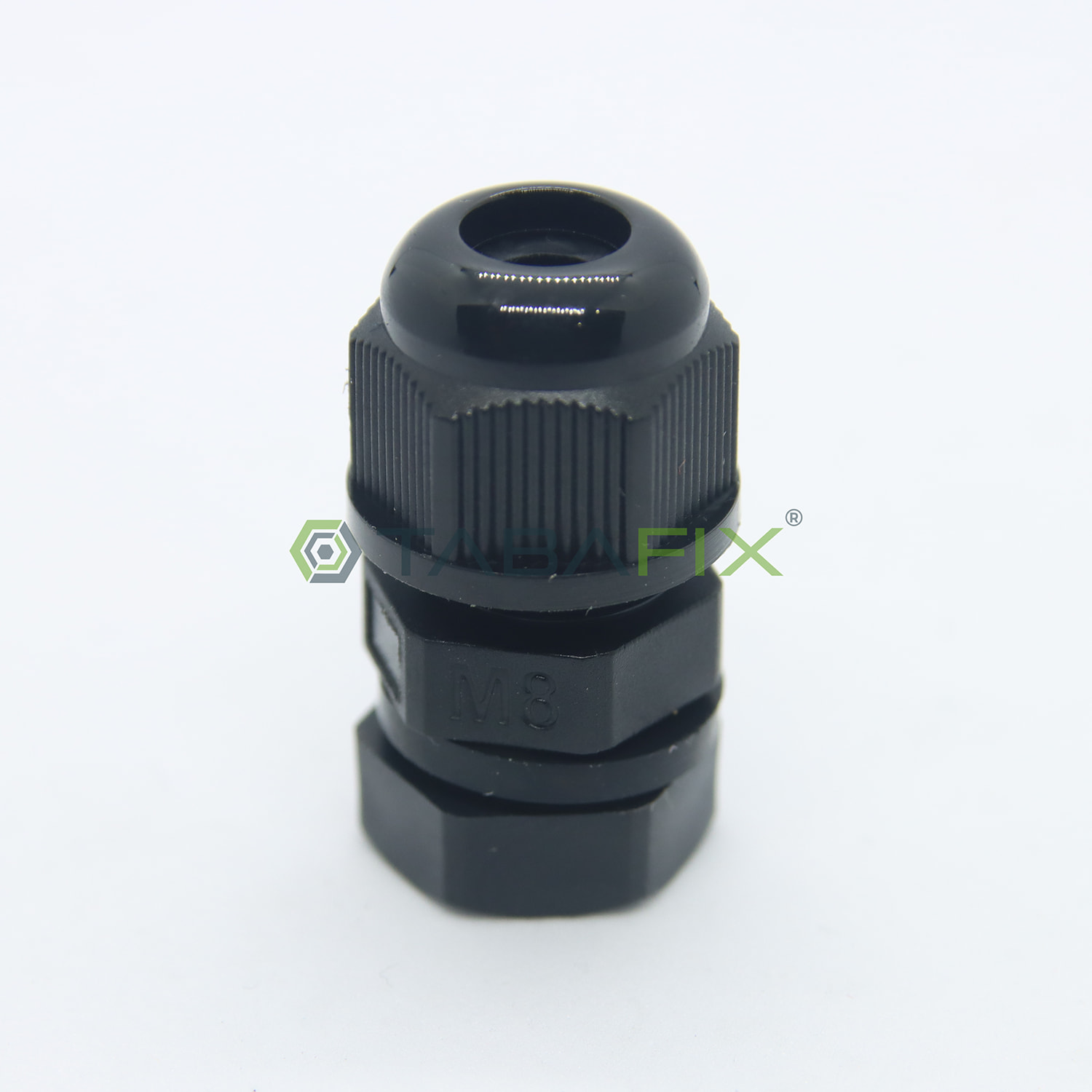 Tabafix® M8 x 1.25 (2-5mm) Somunlu Siyah Mini Plastik Kablo Rakoru IP68